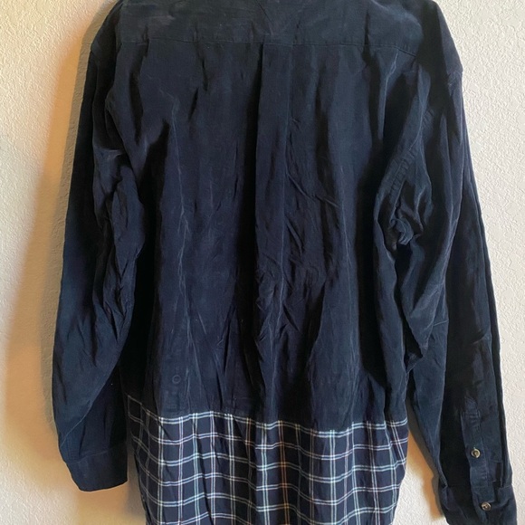 Vintage Tommy Hilfiger Y2K Mix Media Cord Plaid Preppy Academia Button Shirt XL - Picture 12 of 14
